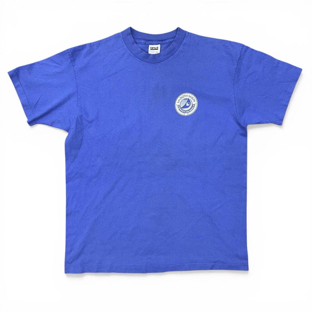 Vintage Smooth Sailin BankNorth Conversion 1991 T Shirt Blue XL USA Made Single